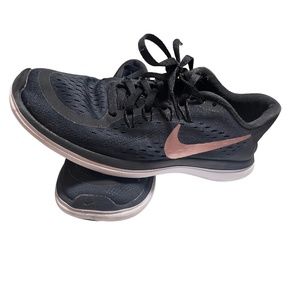 Nike Flex 2017 Run Women's Running Shoes Black White Size 7 Black Rose Gold